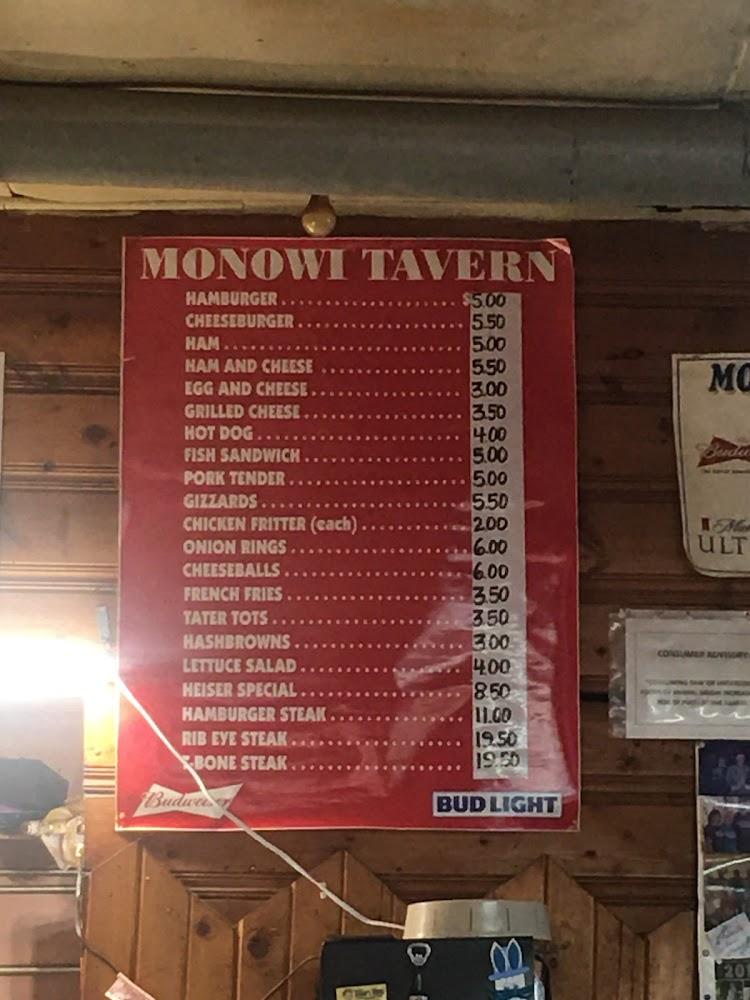 Monowi Tavern Menu image 2